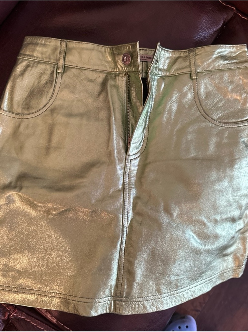 Metallic Gold Women's Mini Skirt